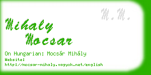 mihaly mocsar business card