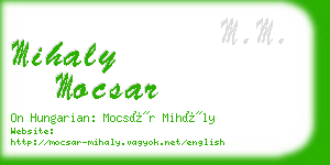 mihaly mocsar business card